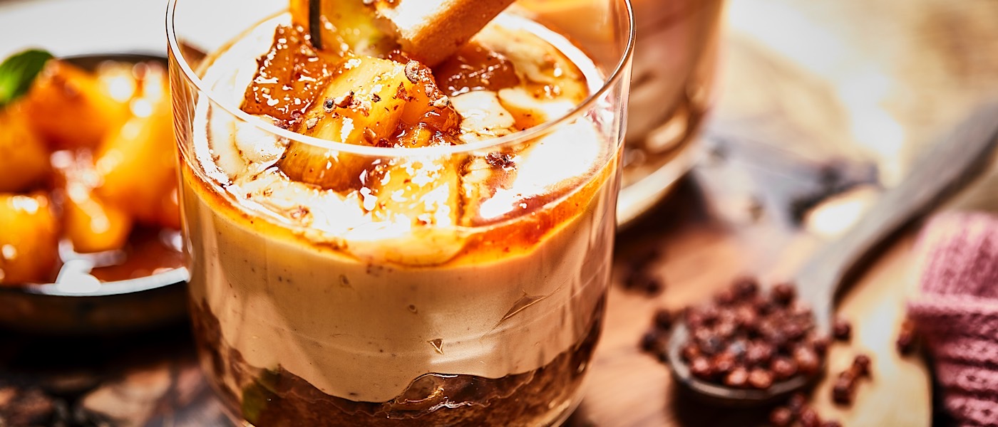 Tiramisu mit rotem Kampot Pfeffer