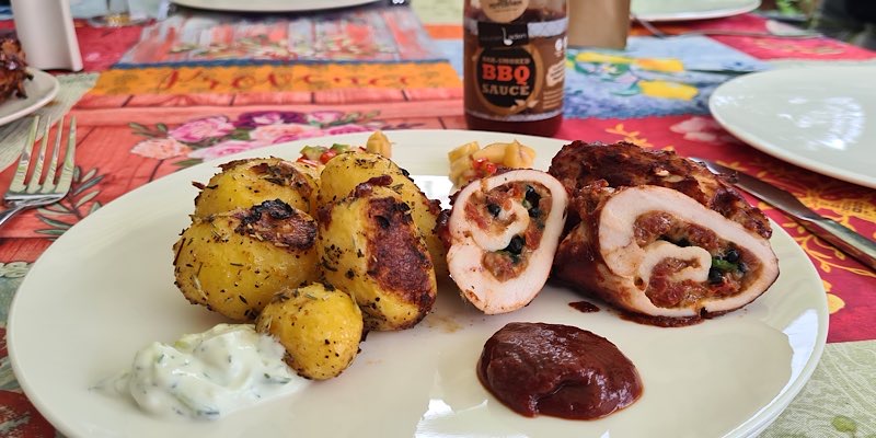 Chicken Involtini lecker serviert