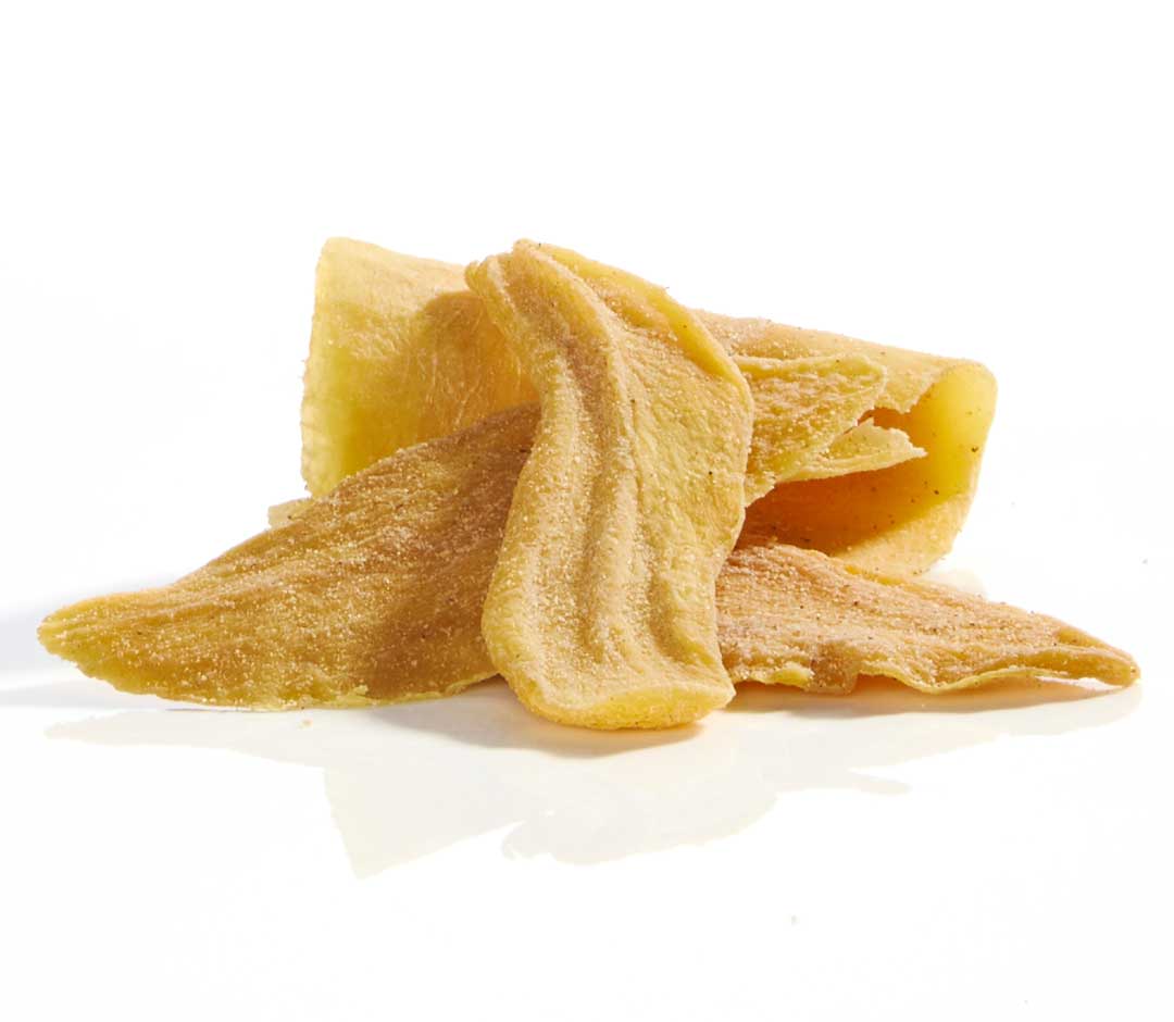 getrocknete Mangostreifen und Kampot Pfeffer