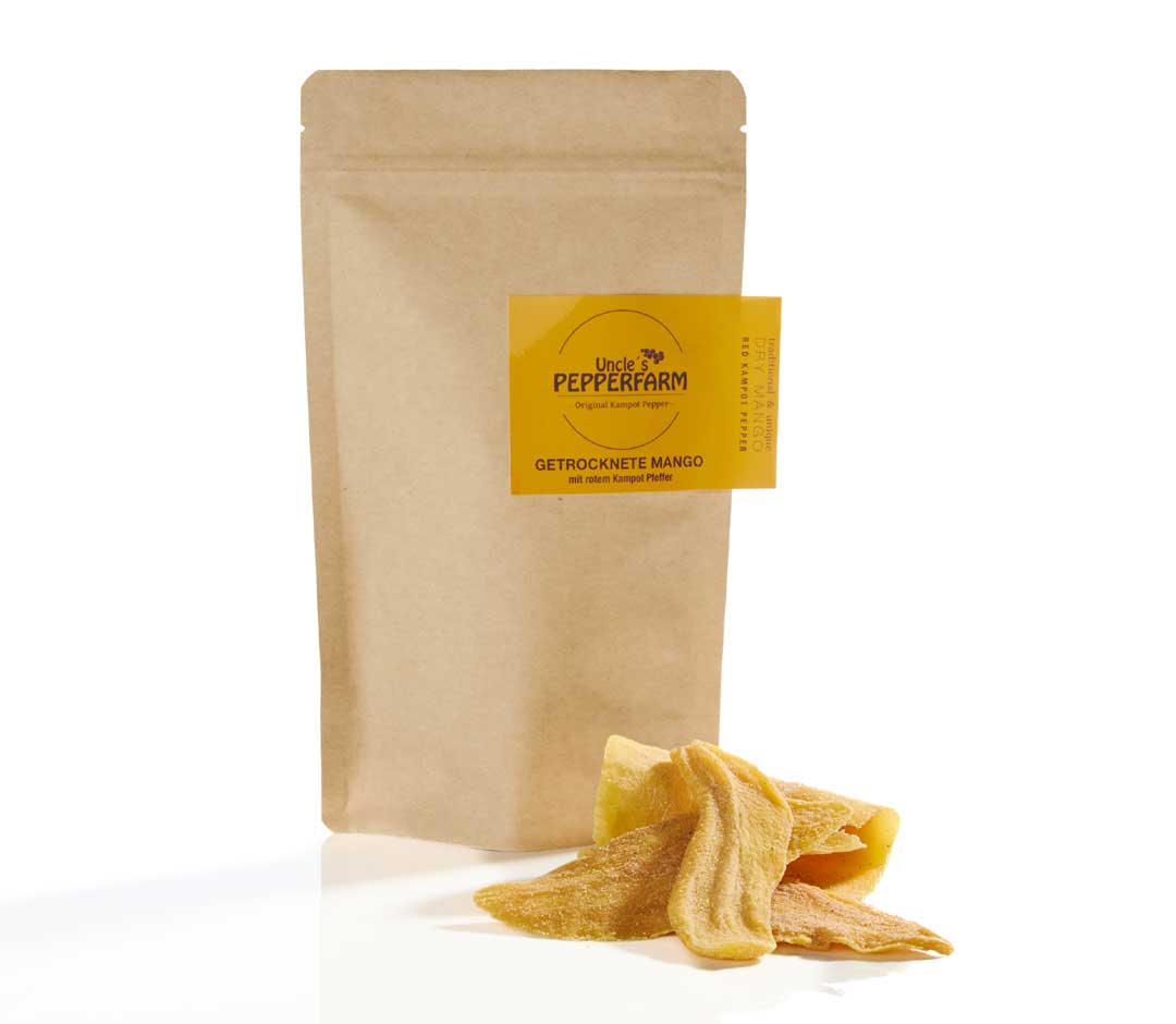 getrocknete Mango mit Kampot Pfeffer